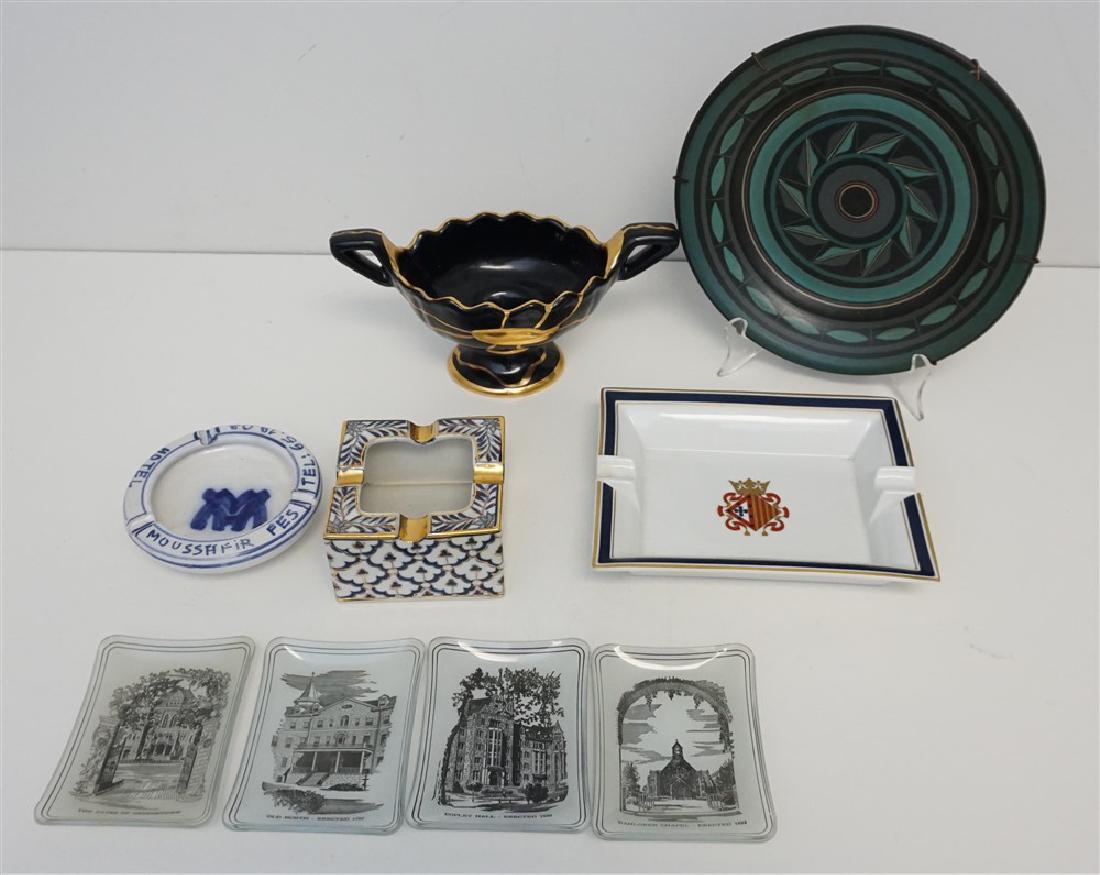 9 pc VINTAGE PORCELAIN - GLASS - POTTERY (1 of 8)