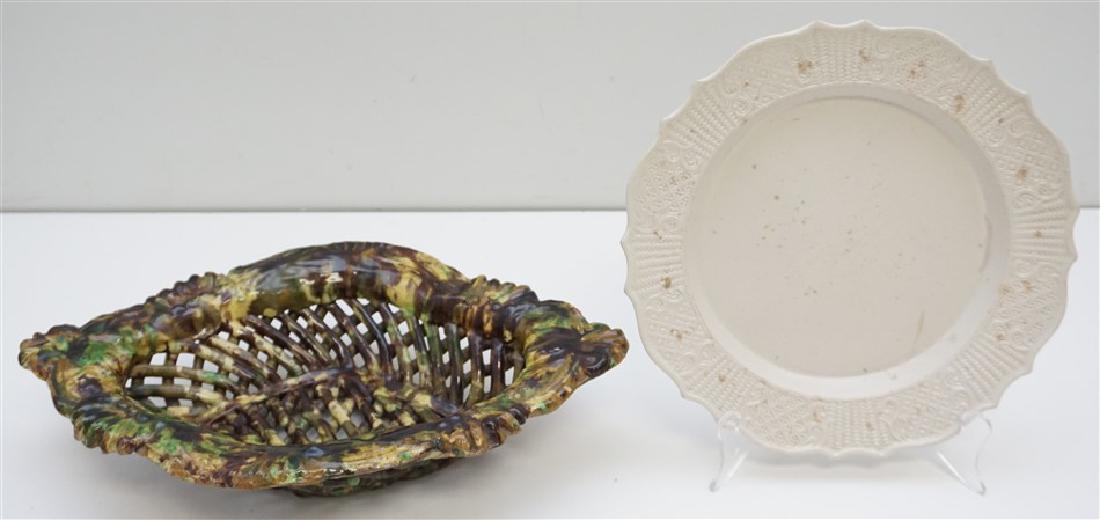 2 pc DAVENPORT CREAMWARE & ITALIAN MAJOLICA (1 of 8)