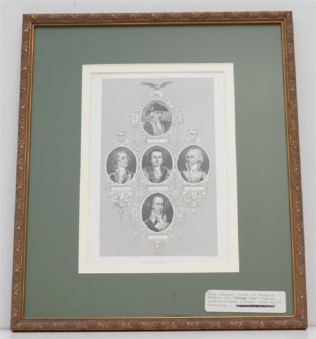 19th C. ENGRAVING S.C. COMMANDERS (1 of 5)