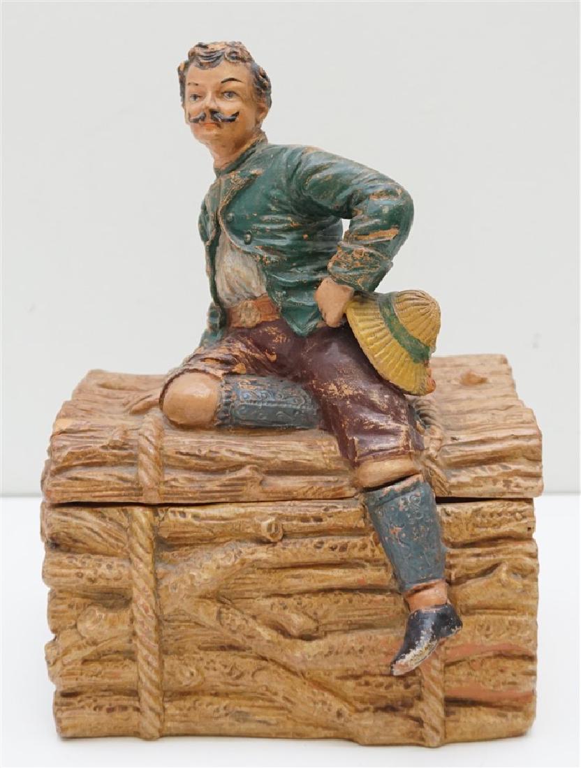 ANTIQUE AUSTRIAN TERRACOTTA HUMIDOR (1 of 9)