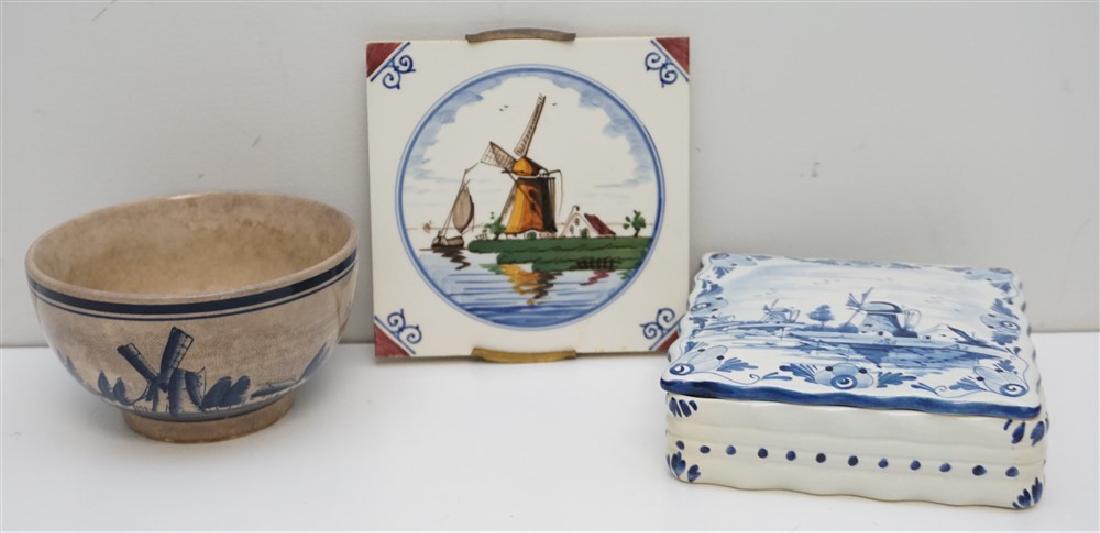 3 pc DELFT BOWL - BOX - TILE (1 of 7)