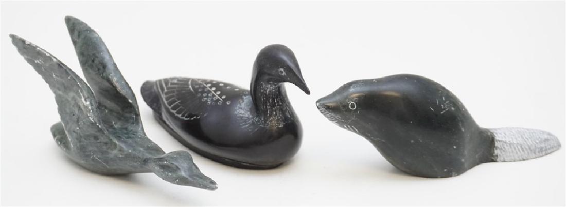 CARVED SOAPSTONE BEAVER & DUCKS (1 of 7)