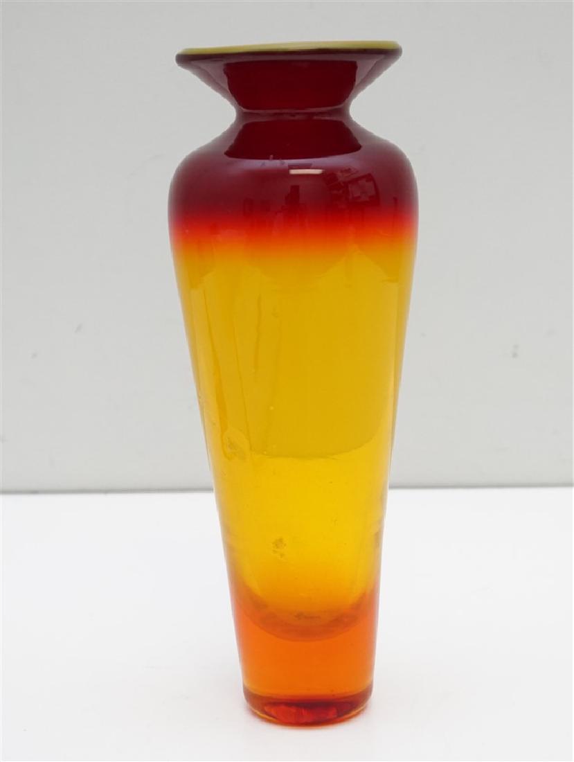 BLENKO BLOWN CASED AMBERINA VASE (1 of 7)