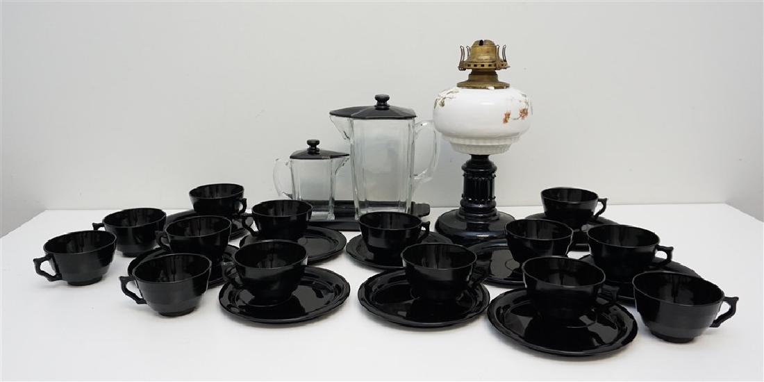 LARGE LOT BLACK AMETHYST GLASS (1 of 11)