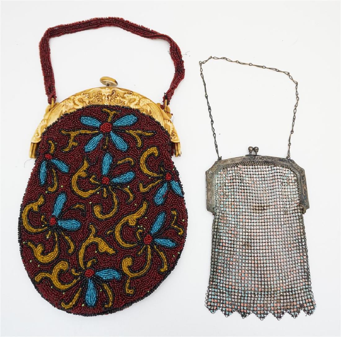 2 pc CELLULOID DEVIL BEADED PURSE & (1 of 8)