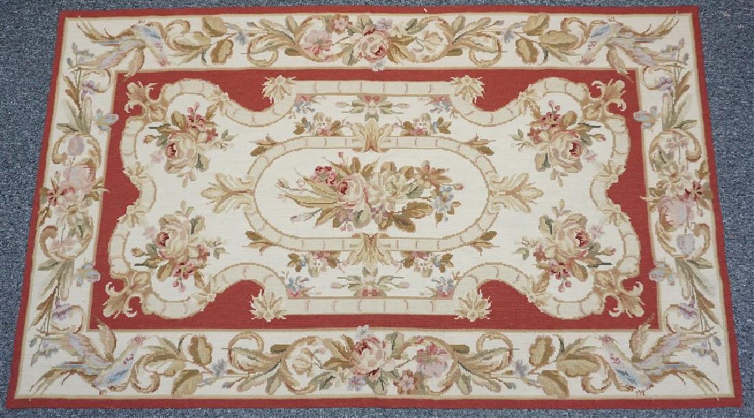 MARCELLA FLORAL NEEDLEPOINT RUG 5'X3' (1 of 6)