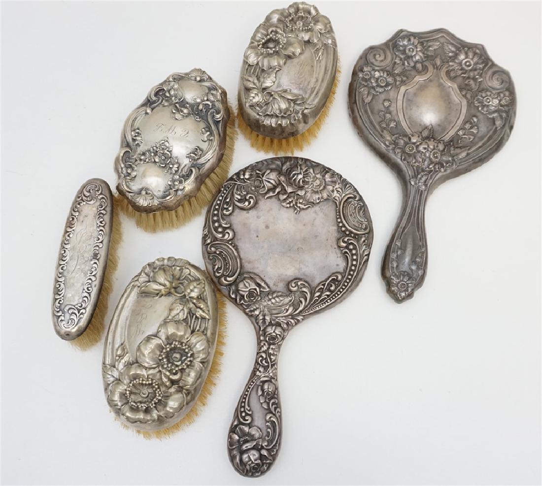 6 PC AMERICAN STERLING SILVER ART NOUVEAU (1 of 6)