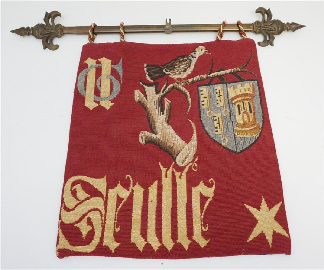 VINTAGE SPANISH TAPESTRY COAT OF ARMS (1 of 6)