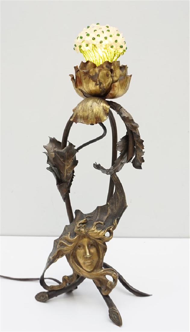 BRONZE ART NOUVEAU TABLE LAMP (1 of 12)