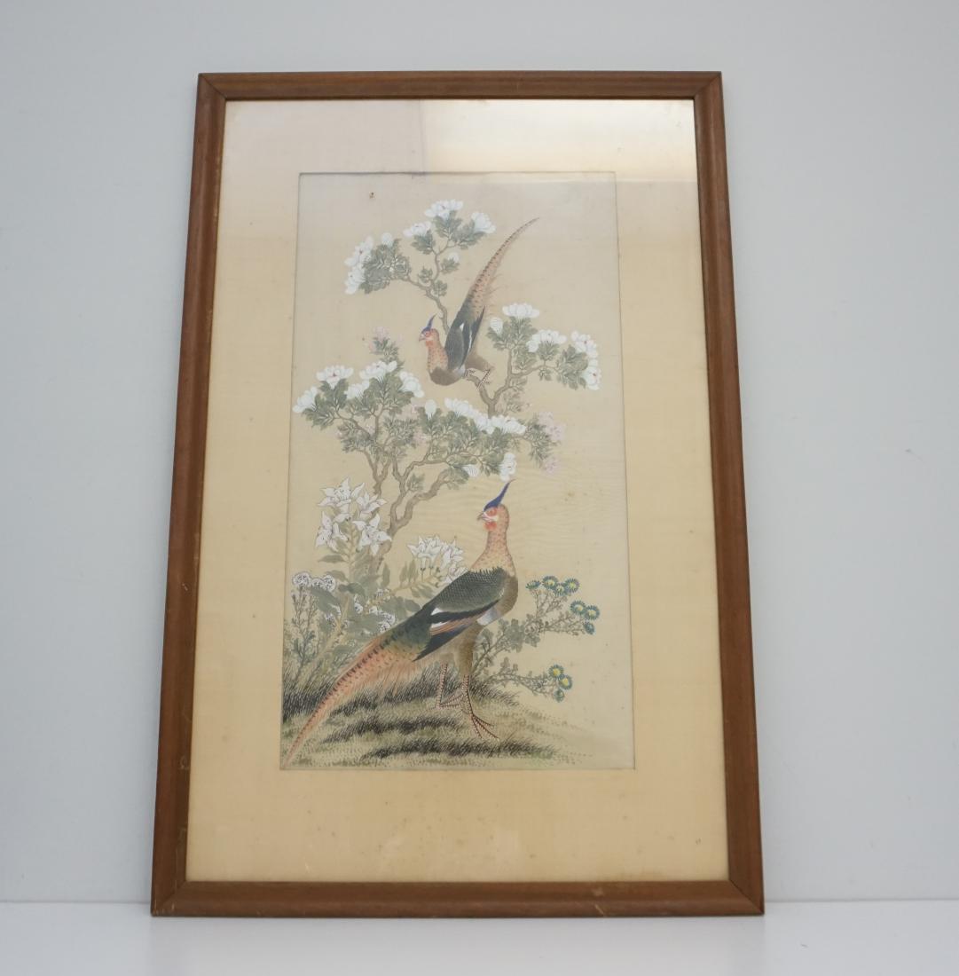 LARGE CHINESE PHEASANT PAINTING (1 of 6)