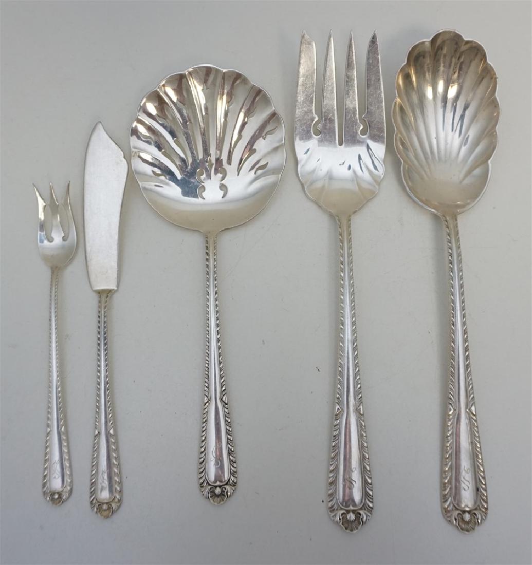 5 STERLING "GADROON" SERVING PIECES (1 of 5)