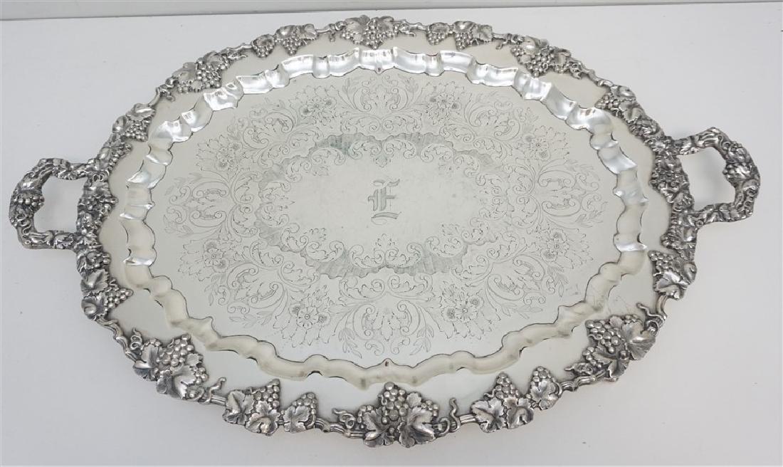 LARGE SILVERPLATE GRAPES BUTLERS TRAY (1 of 9)
