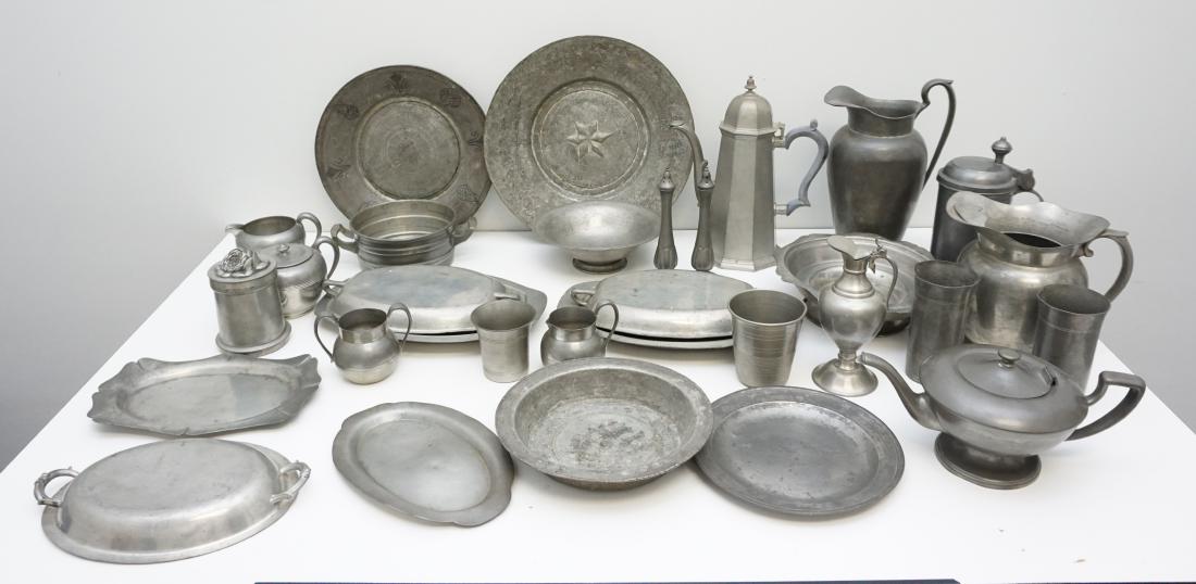 30 PC ANTIQUE & VINTAGE PEWTER (1 of 10)