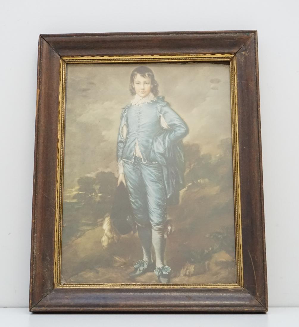 VINTAGE FRAMED BOY BLUE PRINT (1 of 4)