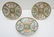 3 ROSE MEDALLION PLATES & BOWL