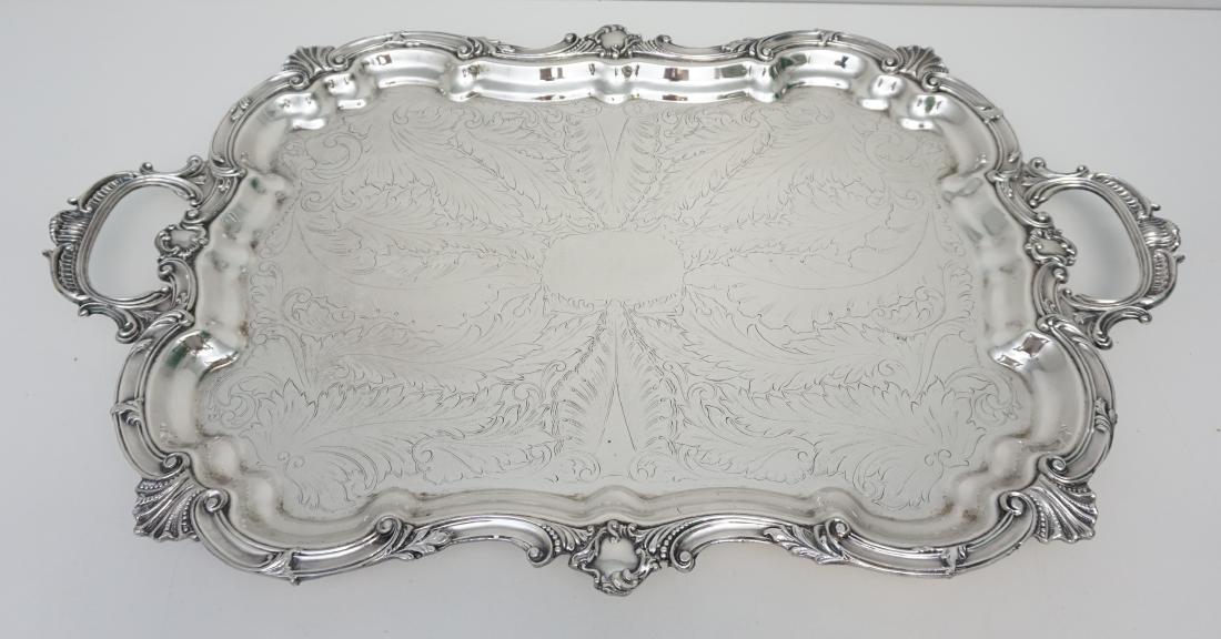 LARGE BIRMINGHAM SILVERPLATE TRAY (1 of 8)