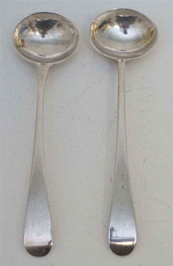 2 ENGLISH 1795 STERLING CREAM LADLES (1 of 4)