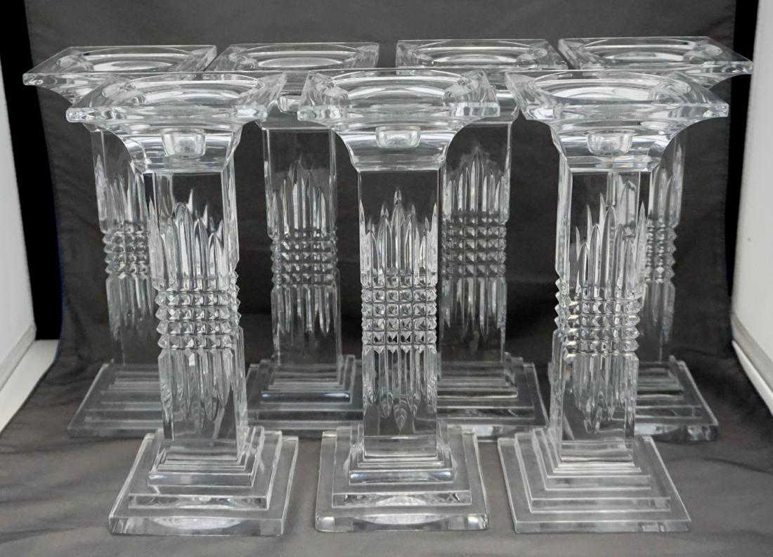 7 CONTEMPORARY CUT CRYSTAL CANDLESTICKS (1 of 6)