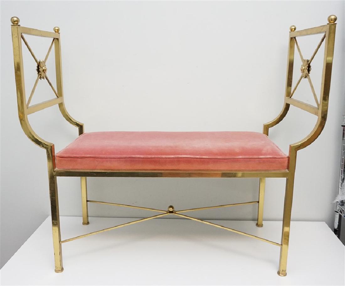 REGENCY STYLE BRASS BENCH (1 of 8)
