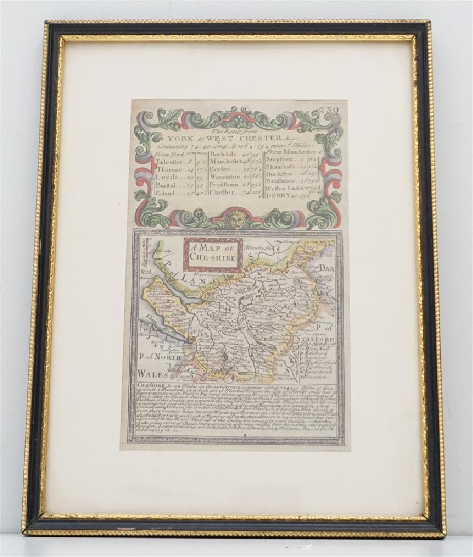 HAND COLORED MAP OF CHESHIRE (1 of 7)