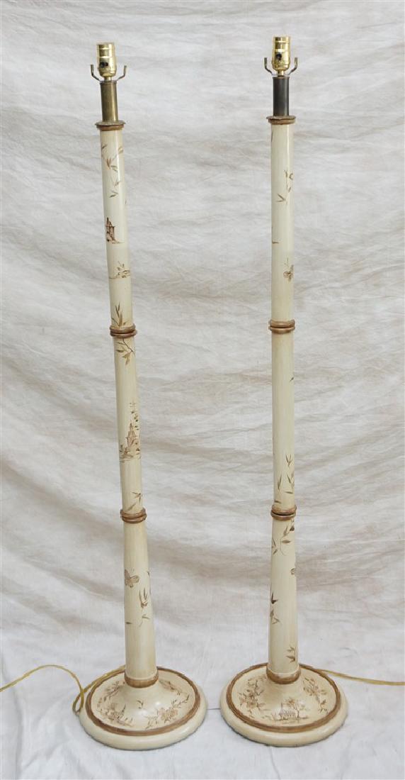 2 HAND PAINTED ASIAN FLOOR LAMPS (1 of 7)