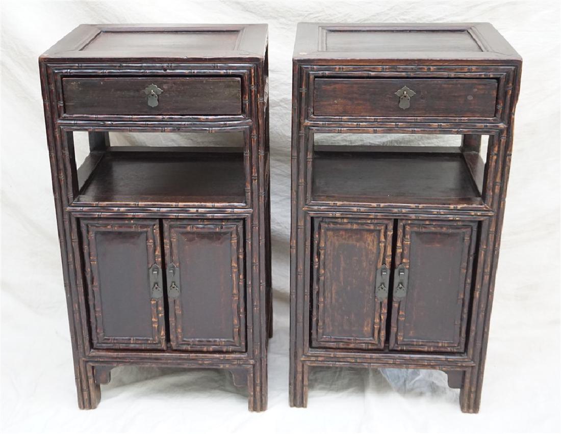 2 CHINESE ELM TEA TABLES / STANDS (1 of 8)