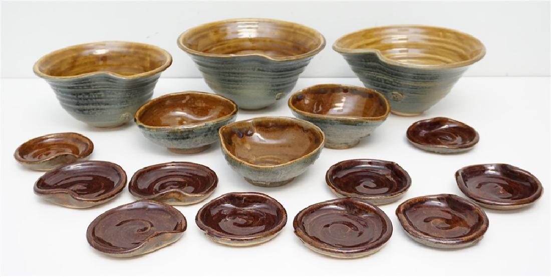 16 pc EB STUDIO ART POTTERY BOWLS (1 of 7)