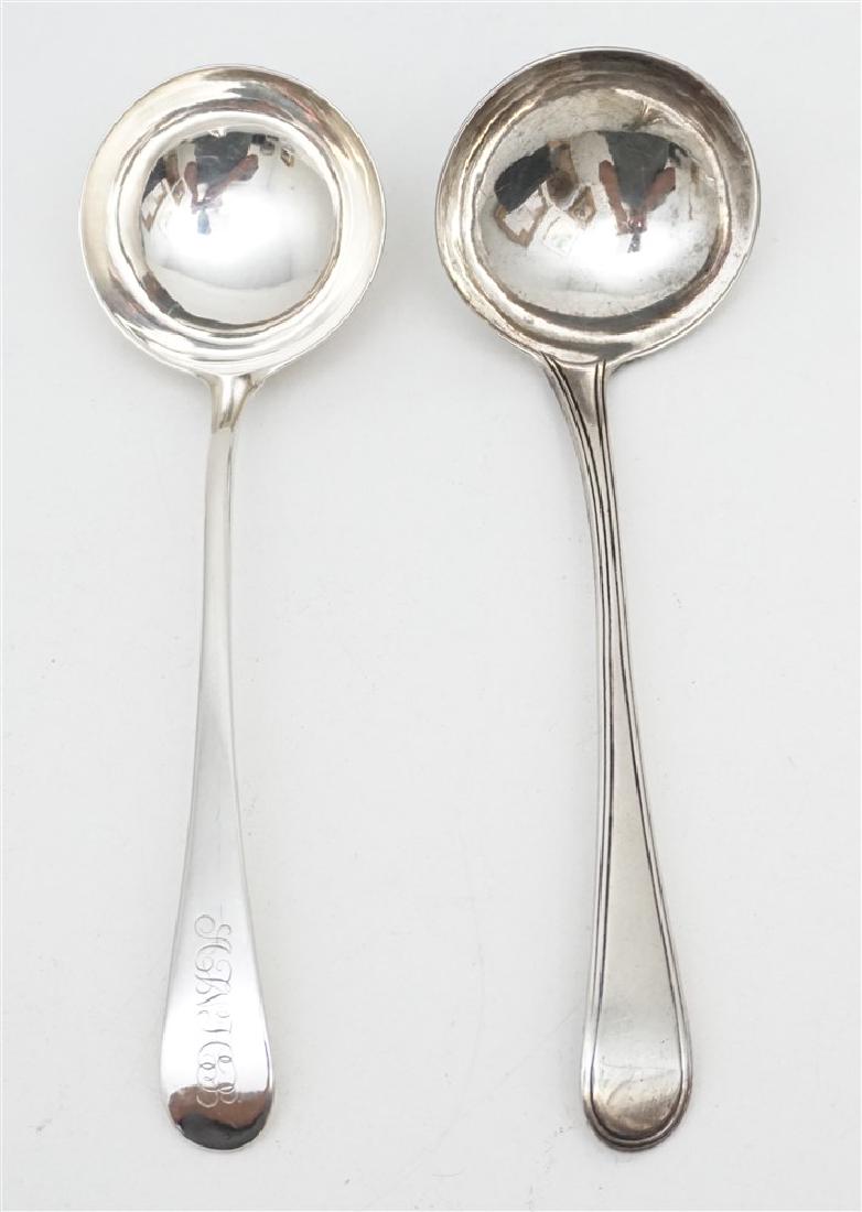 2 18th C  ENGLISH STERLING LADLES - BATEMAN + (1 of 6)