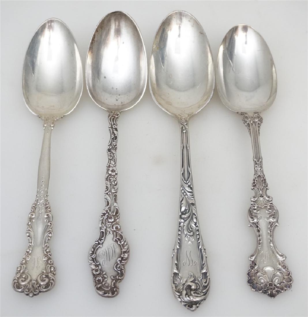 4 STERLING ANTIQUE SERVING SPOONS (1 of 7)
