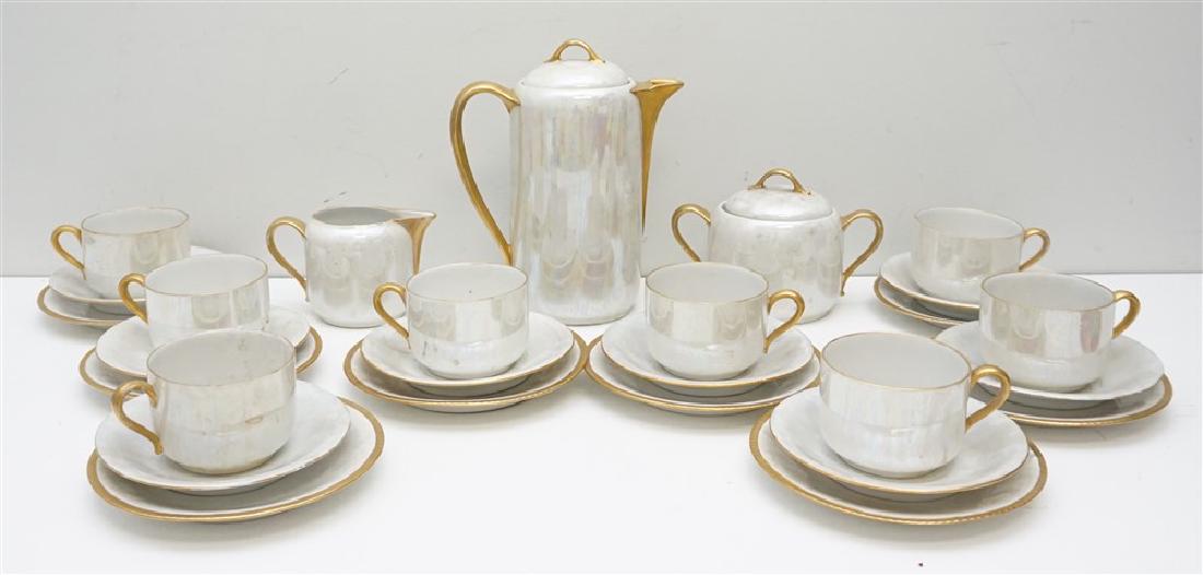 19 PC GERMANY LUSTER CHOCOLTE POT SET (1 of 8)