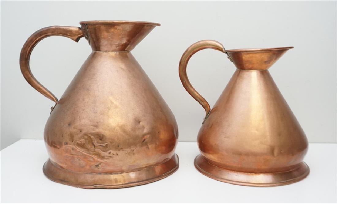 2 LARGE GEORGIAN COPPER JUGS (1 of 12)