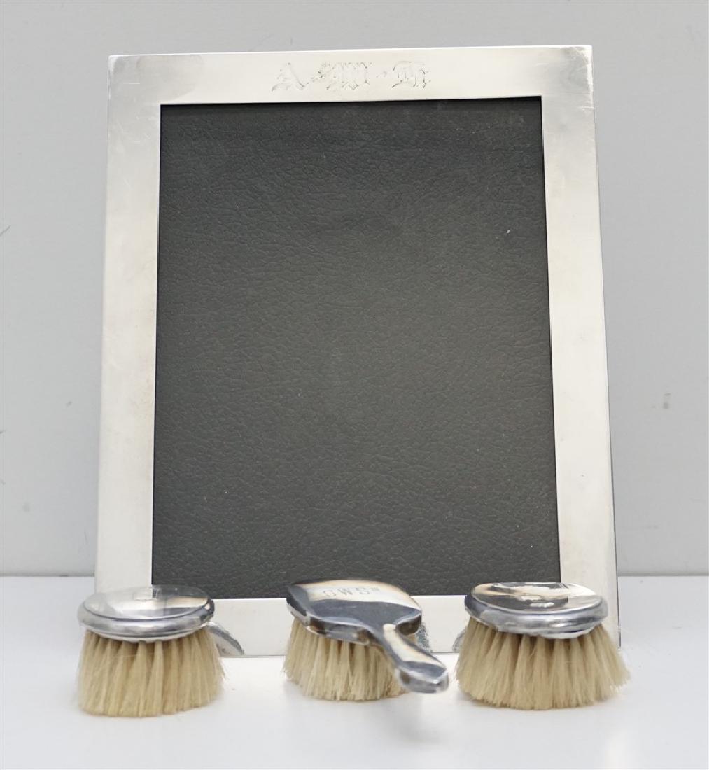 4 pc STERLING FRAME & BABY BRUSHES (1 of 5)