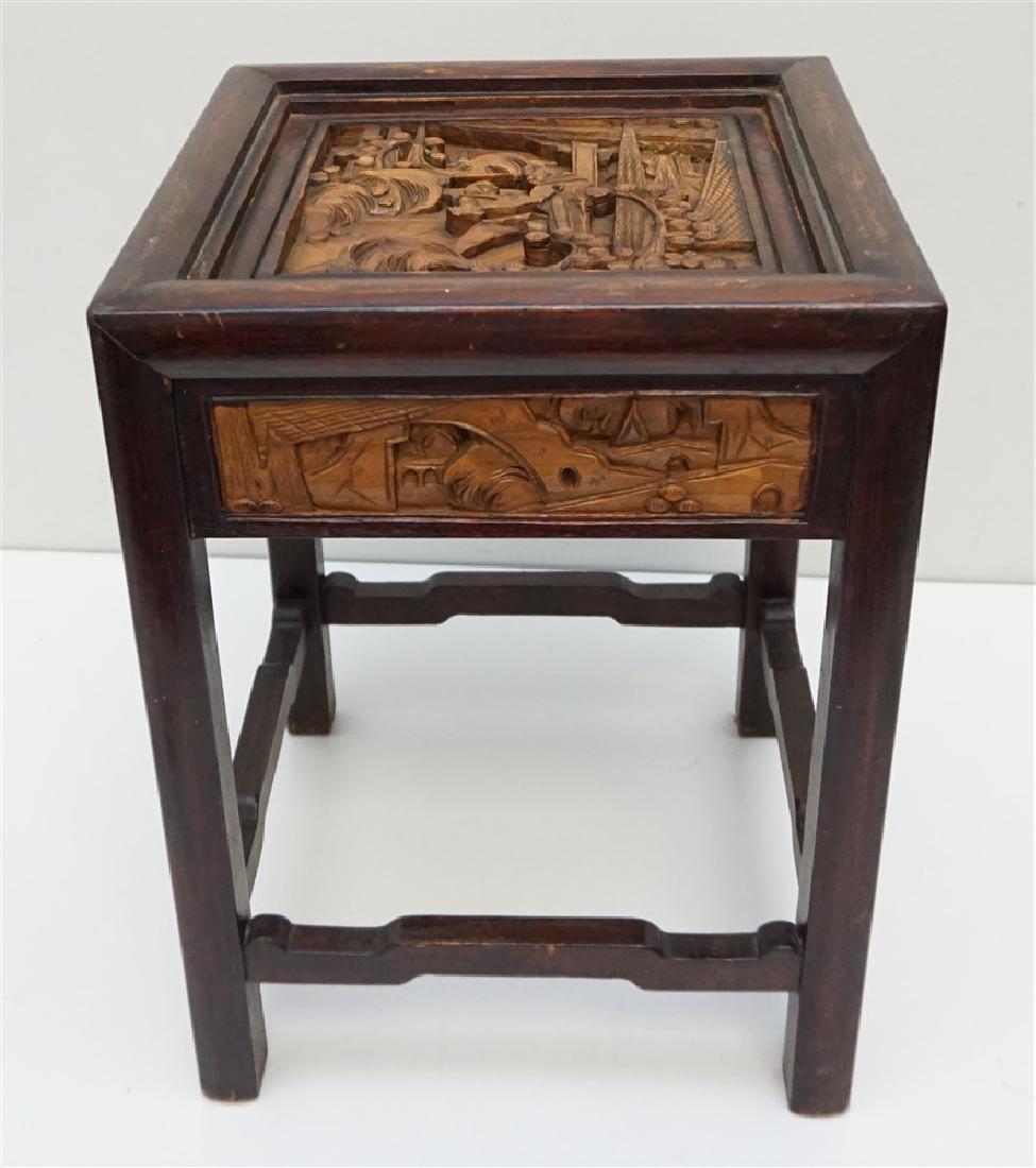 SMALL ANTIQUE CHINESE CARVED TABLE (1 of 6)