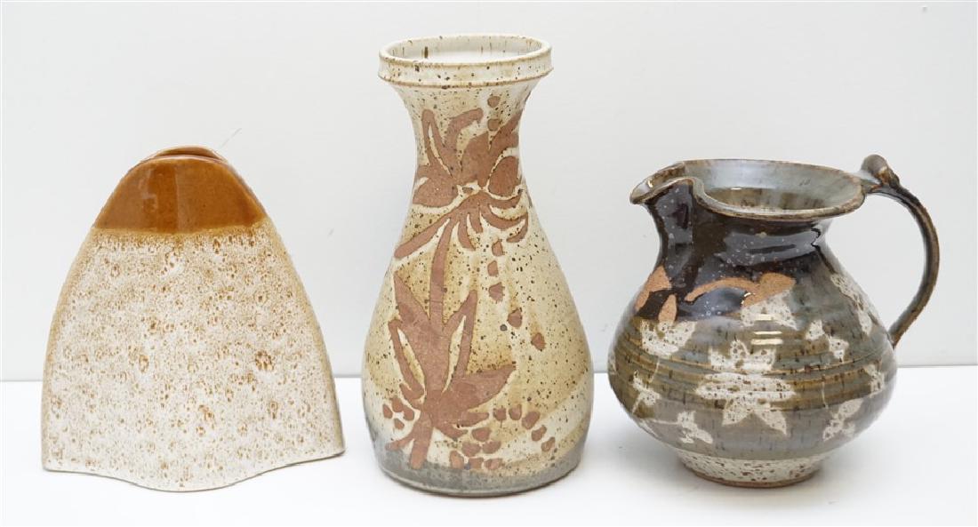 3 WAGER & FERGUSON POTTERY VASES & PITCHER (1 of 9)