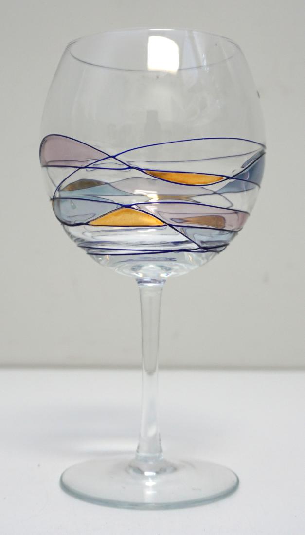 8 ROMANIA - MILANO BLOWN GLASS RED WINES (1 of 8)