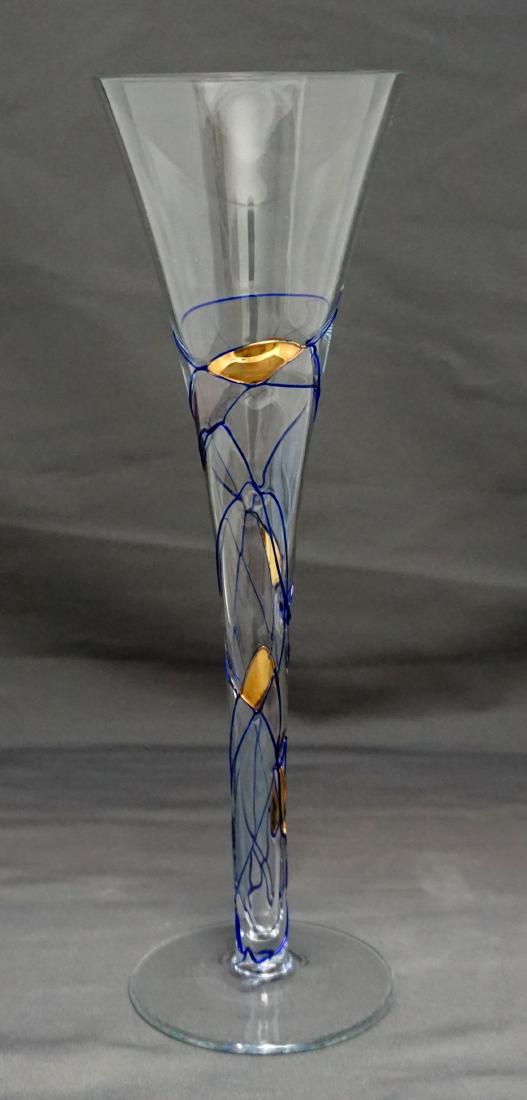 8 ROMANIA - MILANO BLOWN CHAMPAGNE FLUTES (1 of 7)