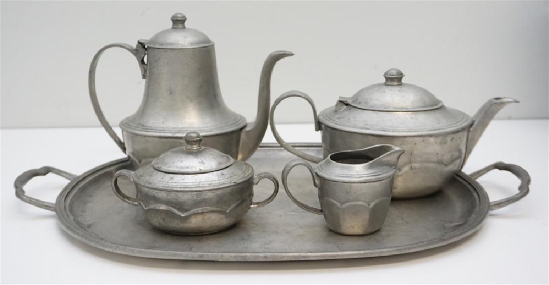 5 PC ITALIAN PEWTER COFFEE SERVICE (1 of 9)