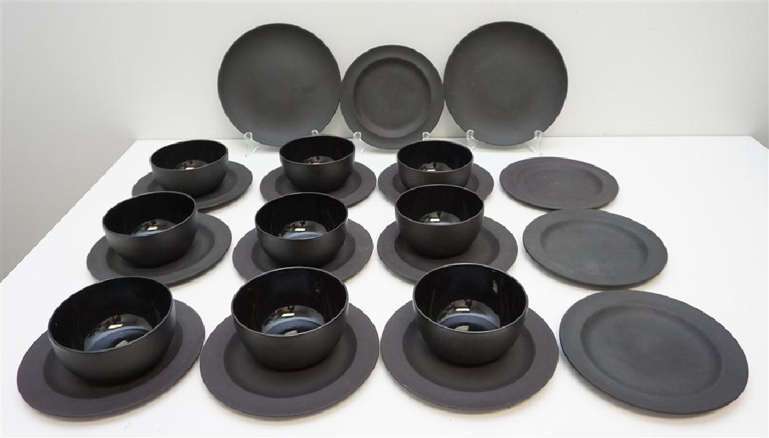 24 BASALT BLACK WEDGWOOD PLATES & BOWLS (1 of 6)