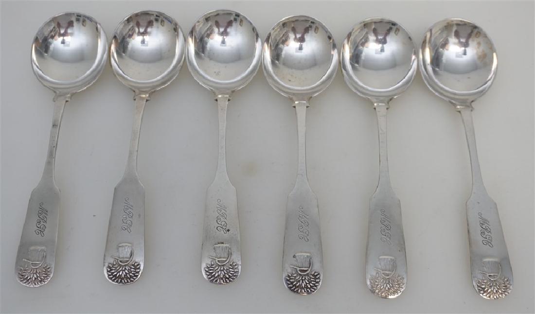 6 STERLING GORHAM 1887 SOUP SPOONS (1 of 5)