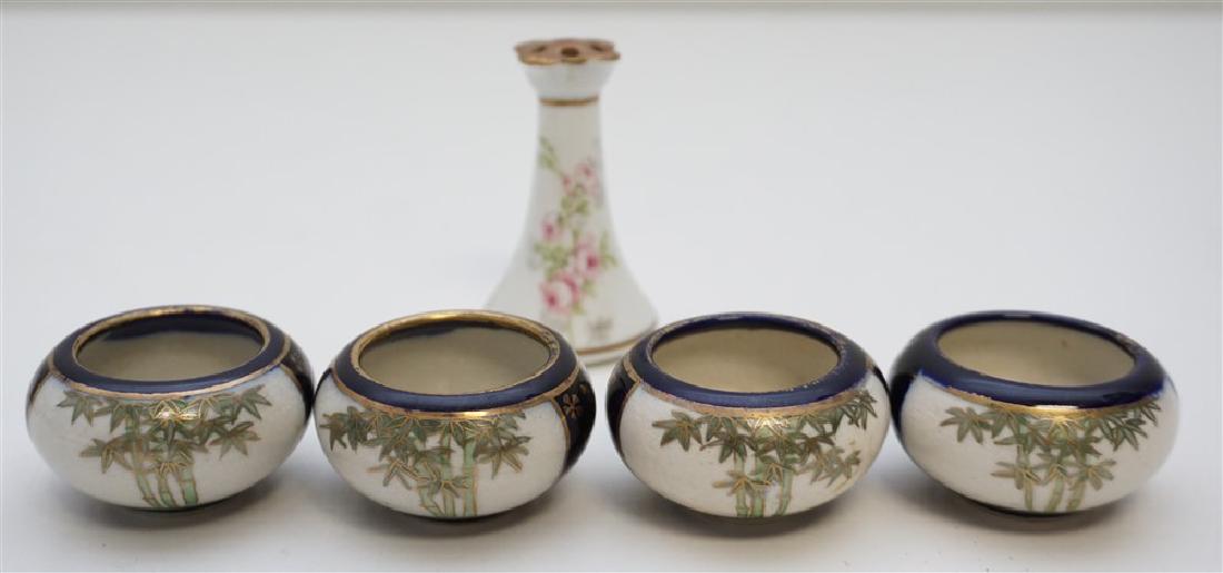 5PC LIMOGES HATPIN HOLDER JAPANESE SALTS (1 of 8)