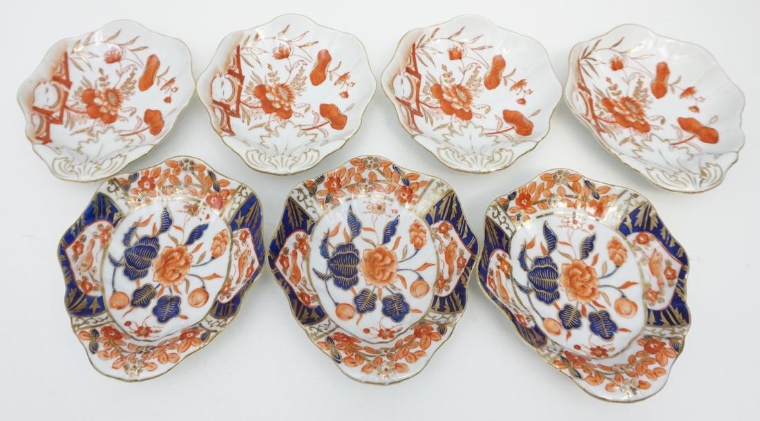 7 GERMAN IMARI STYLE SHELL BOWLS (1 of 5)