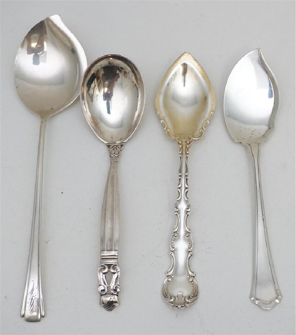 4 pc STERLING JELLY SERVERS JENSEN + (1 of 6)