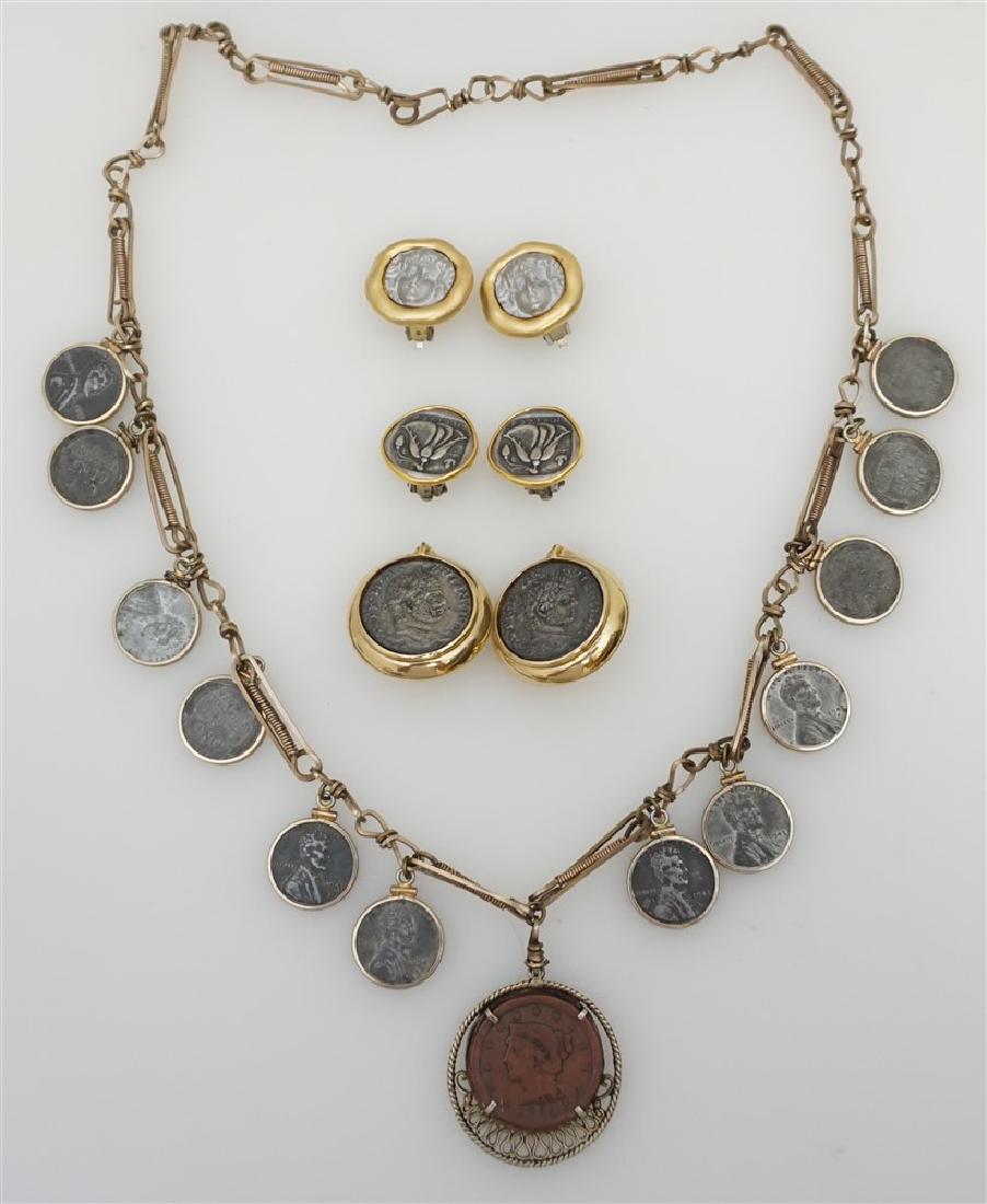 4 pc VINTAGE ESTATE COIN JEWELRY (1 of 7)