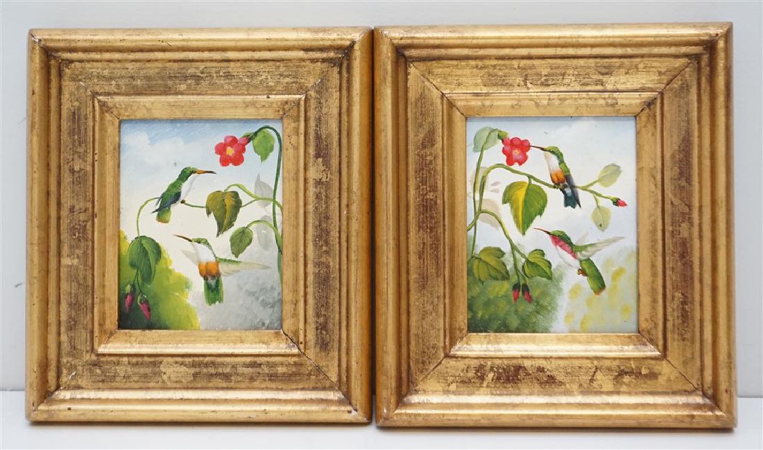 PAIR ORIGINAL HUMMINGBIRD PAINTINGS (1 of 5)