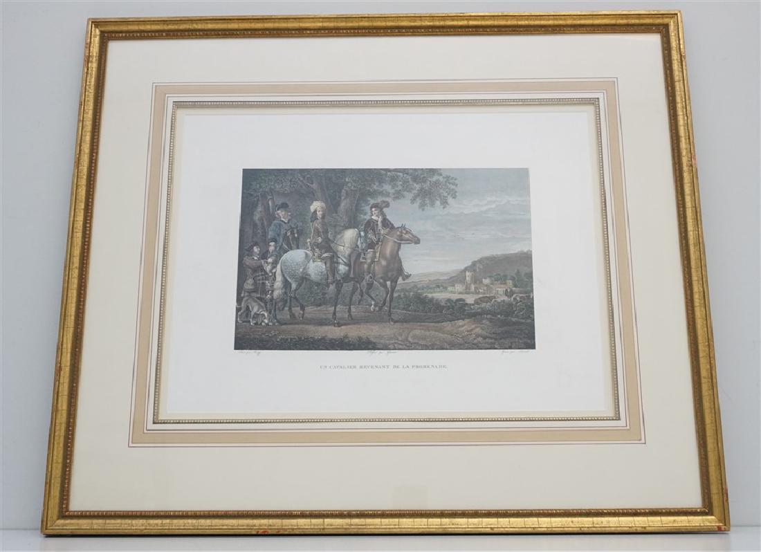 ENGRAVING UN CAVALIER REVENANT DE LA PROMENADE (1 of 8)