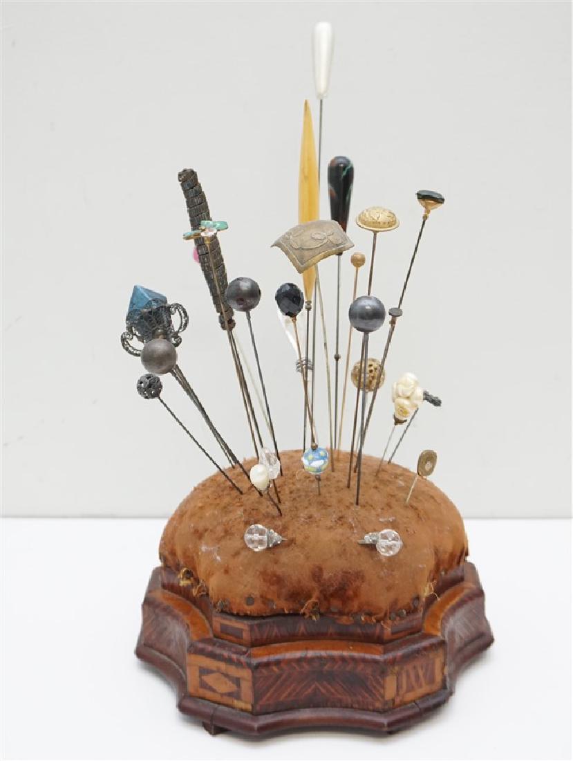 LARGE VICTORIAN HAT PIN CUSHION + (1 of 9)