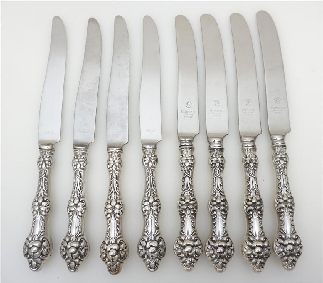 8 STERLING ORANGE BLOSSOM DINNER KNIVES (1 of 5)