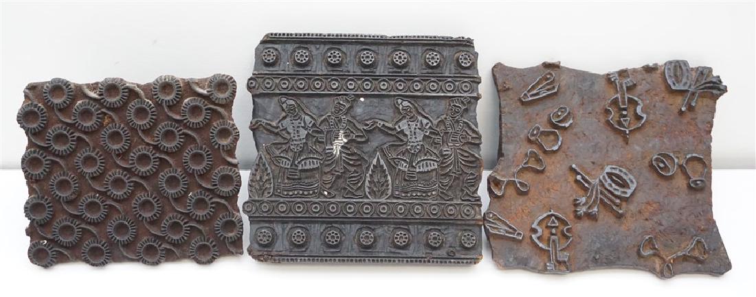 3 ANTIQUE WOOD TEXTILE PRINTING BLOCKS (1 of 7)