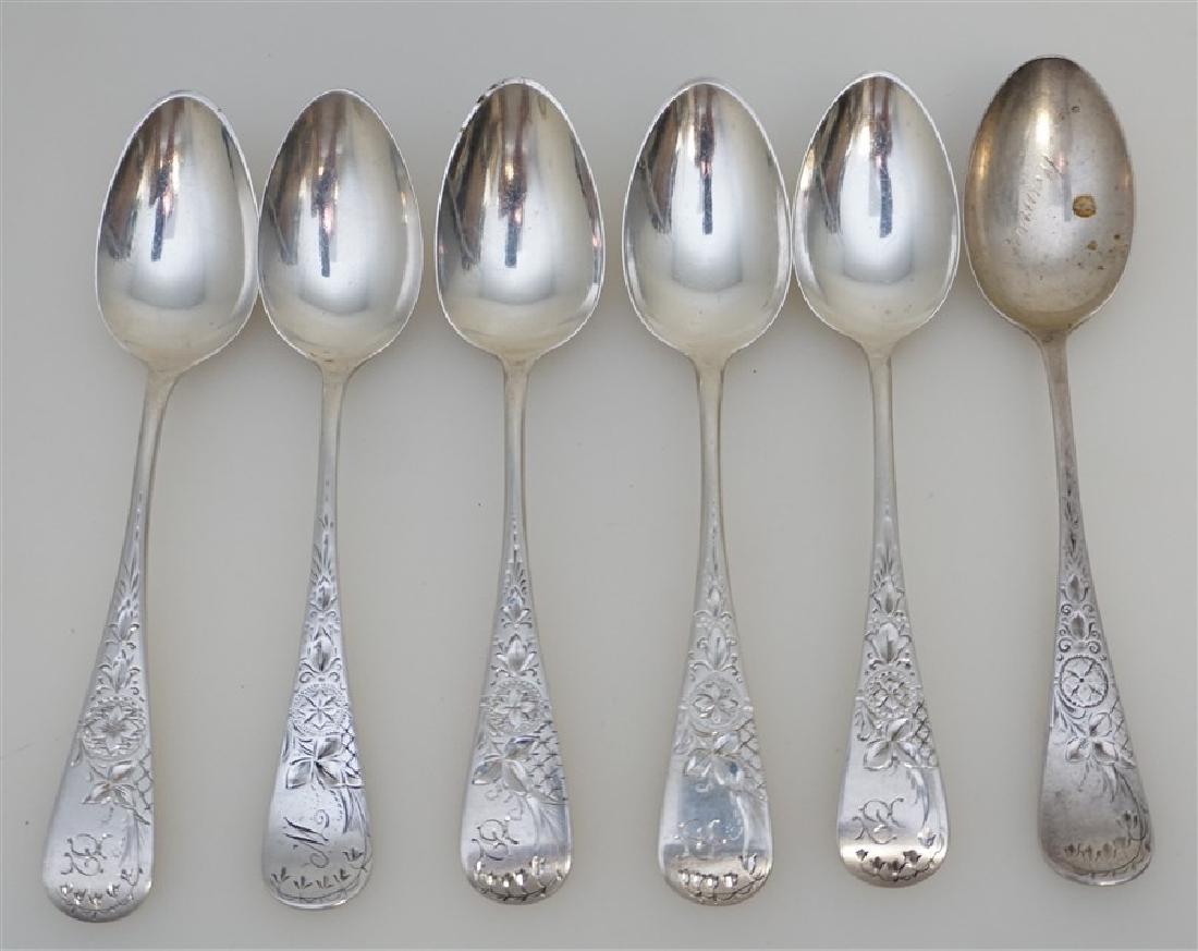 6 STERLING 1882 "ENGRAVED LILY" SPOONS (1 of 6)
