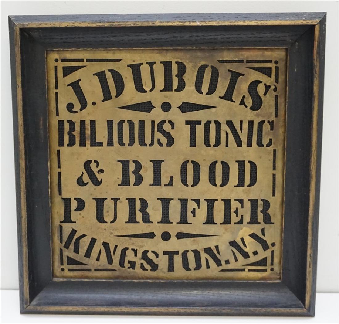 TIN 1902 DU BOIS QUACKERY STENCIL (1 of 6)